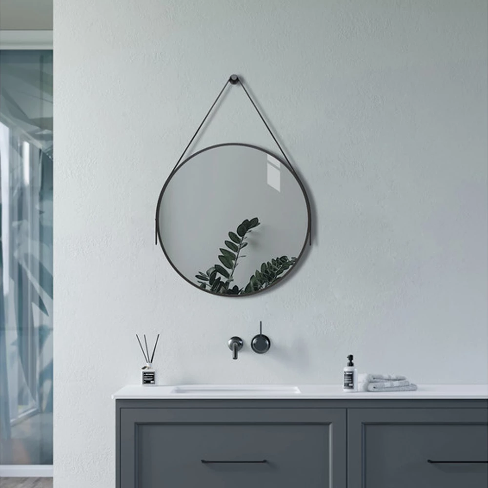 Signature Molly Round Bathroom Mirror 600mm Diameter - Matt Black 4 Signature Molly Round Bathroom Mirror 600mm Diameter - Matt Black - Image 2