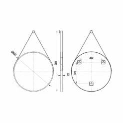 Signature Molly Round Bathroom Mirror 600mm Diameter - Matt Black 11 Signature Molly Round Bathroom Mirror 600mm Diameter - Matt Black -HEATANDPLUMB Sales signature molly bathroom mirror dimr0044 4