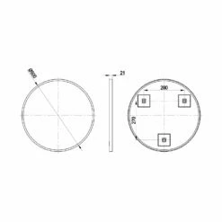 Signature Olivia Round Bathroom Mirror 500mm Diameter - Matt Black -HEATANDPLUMB Sales signature olivia bathroom mirror dimr0034 4