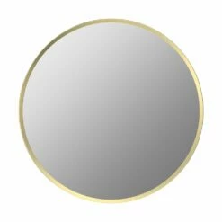 Signature Olivia Round Bathroom Mirror 500mm Diameter - Brushed Brass -HEATANDPLUMB Sales signature olivia bathroom mirror dimr0036 3