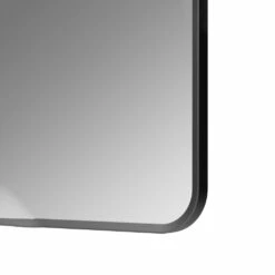 Signature Olivia Rectangular Bathroom Mirror 800mm H X 600mm W - Matt Black -HEATANDPLUMB Sales signature olivia bathroom mirror dims0102 1 1