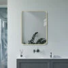 Signature Olivia Rectangular Bathroom Mirror 800mm H X 600mm W - Brushed Brass -HEATANDPLUMB Sales signature olivia bathroom mirror dims0104 2