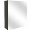 Signature Oslo 2-Door Mirrored Bathroom Cabinet 500mm Wide - Matt Graphite Grey 2 Signature Oslo 2-Door Mirrored Bathroom Cabinet 500mm Wide - Matt Graphite Grey -HEATANDPLUMB Sales signature oslo bathroom cabinet dift2006 1