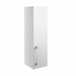 Signature Oslo Wall Hung 1-Door Storage Unit 200mm Wide - White Gloss