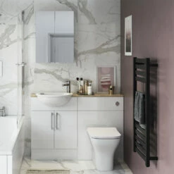 Signature Oslo Slim Back To Wall WC Toilet Unit 600mm Wide - White Gloss 9 Signature Oslo Slim Back To Wall WC Toilet Unit 600mm Wide - White Gloss -HEATANDPLUMB Sales signature oslo bathroom furniture dift1304 3