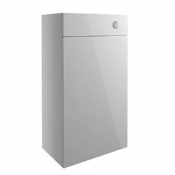 Signature Oslo Back To Wall WC Toilet Unit 500mm Wide - Light Grey Gloss