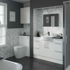 Signature Oslo Back To Wall WC Toilet Unit 600mm Wide - White Gloss 9 Signature Oslo Back To Wall WC Toilet Unit 600mm Wide - White Gloss -HEATANDPLUMB Sales signature oslo bathroom furniture dift1306 3 1