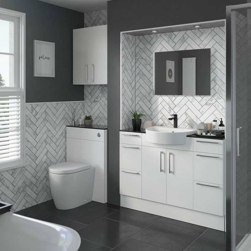 Signature Oslo Back To Wall WC Toilet Unit 600mm Wide - White Gloss 6 Signature Oslo Back To Wall WC Toilet Unit 600mm Wide - White Gloss - Image 4