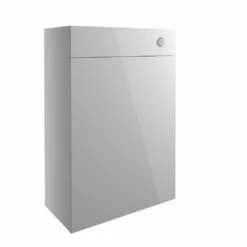Signature Oslo Slim Back To Wall WC Toilet Unit 600mm Wide - Light Grey Gloss