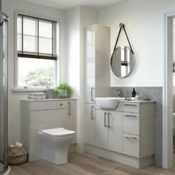 Signature Oslo Slim Back To Wall WC Toilet Unit 600mm Wide - Light Grey Gloss 9 Signature Oslo Slim Back To Wall WC Toilet Unit 600mm Wide - Light Grey Gloss -HEATANDPLUMB Sales signature oslo bathroom furniture dift1342 2