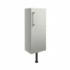 Signature Oslo Floor Standing 1-Door Slim Base Unit 300mm Wide - Light Grey Gloss -HEATANDPLUMB Sales signature oslo bathroom furniture dift1414 1