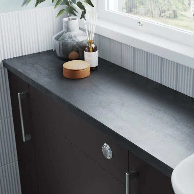 Signature Oslo Back To Wall WC Toilet Unit 600mm Wide - Matt Graphite Grey 8 Signature Oslo Back To Wall WC Toilet Unit 600mm Wide - Matt Graphite Grey - Image 6
