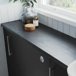 Signature Oslo Slim Back To Wall WC Toilet Unit 600mm Wide - Matt Graphite Grey -HEATANDPLUMB Sales signature oslo bathroom furniture dift2000 1