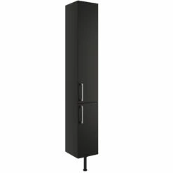 Signature Oslo Floor Standing 2-Door Tall Unit 300mm Wide - Matt Graphite Grey -HEATANDPLUMB Sales signature oslo bathroom furniture dift2004