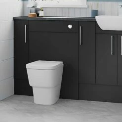 Signature Oslo Back To Wall WC Toilet Unit 500mm Wide - Matt Graphite Grey -HEATANDPLUMB Sales signature oslo bathroom furniture sgossbwtu500 4 3