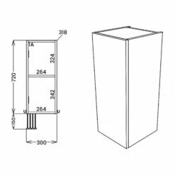 Signature Oslo Floor Standing 1-Door Base Unit 300mm Wide - Matt Graphite Grey -HEATANDPLUMB Sales signature oslo bathroom furniture sign2624 1 2