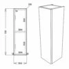 Signature Oslo Wall Hung 1-Door Storage Unit 300mm Wide - Light Grey Gloss