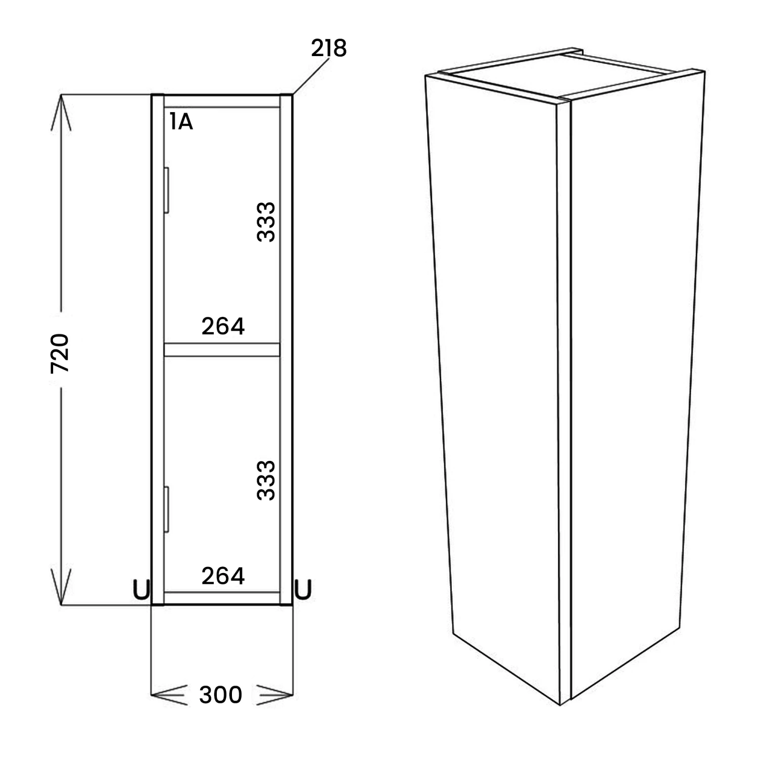 Signature Oslo Wall Hung 1-Door Storage Unit 300mm Wide - Matt Graphite Grey 3 Signature Oslo Wall Hung 1-Door Storage Unit 300mm Wide - Matt Graphite Grey