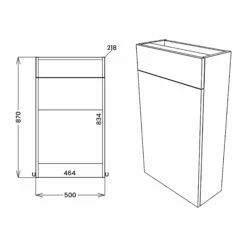 Signature Oslo Slim Back To Wall WC Toilet Unit 500mm Wide - Light Grey Gloss 11 Signature Oslo Slim Back To Wall WC Toilet Unit 500mm Wide - Light Grey Gloss -HEATANDPLUMB Sales signature oslo bathroom furniture sign2636 1 2