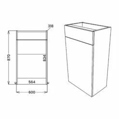 Signature Oslo Back To Wall WC Toilet Unit 600mm Wide - White Gloss 7 Signature Oslo Back To Wall WC Toilet Unit 600mm Wide - White Gloss -HEATANDPLUMB Sales signature oslo bathroom furniture sign2639 1
