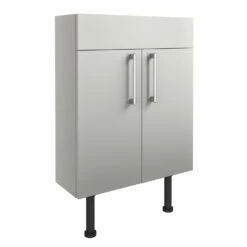 Signature Oslo Floor Standing 2-Door Slim Vanity Unit 600mm Wide - Light Grey Gloss 7 Signature Oslo Floor Standing 2-Door Slim Vanity Unit 600mm Wide - Light Grey Gloss -HEATANDPLUMB Sales signature oslo vanity unit dift1328