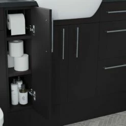 Signature Oslo Slim Back To Wall WC Toilet Unit 600mm Wide - Matt Graphite Grey -HEATANDPLUMB Sales signature oslo vanity unit dift2016 2 1