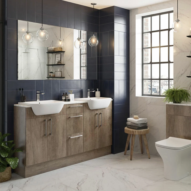 Signature Oslo Floor Standing 2-Door Vanity Unit 500mm Wide - Nebraska Oak 5 Signature Oslo Floor Standing 2-Door Vanity Unit 500mm Wide - Nebraska Oak - Image 3