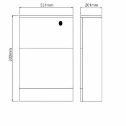 Signature Randers Back To Wall WC Toilet Unit 550mm Wide - Matt Sage Green