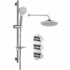 Signature Reform Round Triple Concealed Mixer Shower With Shower Kit + Fixed Head - Chrome