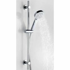 Signature Round Premium Shower Slide Rail Kit With Three Function Handset - Stainless Steel -HEATANDPLUMB Sales signature shower kit dicm0180 1 1