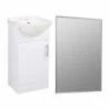 Signature Skyline Floor Standing 1-Door Vanity Unit With Basin And Mirror 650mm Wide - White Gloss 2 Signature Skyline Floor Standing 1-Door Vanity Unit With Basin And Mirror 650mm Wide - White Gloss -HEATANDPLUMB Sales signature skyline bathroom furniture sign107165