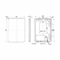 Signature Sophia Front-Lit LED Bathroom Mirror With Demister Pad 700mm H X 500mm W -HEATANDPLUMB Sales signature sophia bathroom mirror dims0086 3