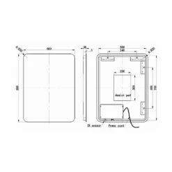 Signature Sophia Front-Lit LED Bathroom Mirror With Demister Pad 800mm H X 600mm W