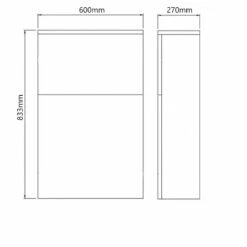 Signature Stockholm Back To Wall WC Toilet Unit 600mm Wide - White Gloss