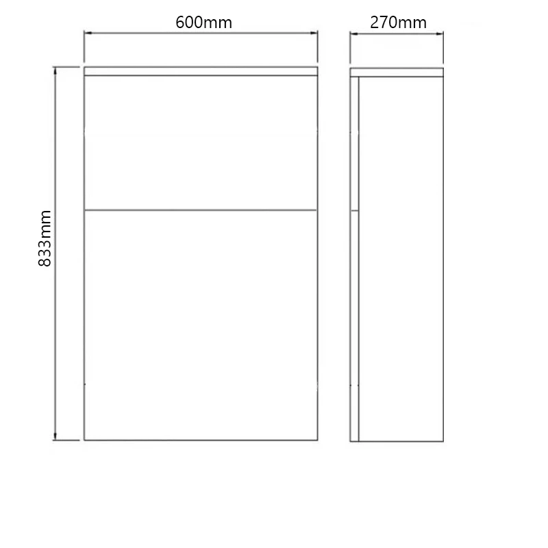 Signature Stockholm Back To Wall WC Toilet Unit 600mm Wide - White Gloss 3 Signature Stockholm Back To Wall WC Toilet Unit 600mm Wide - White Gloss
