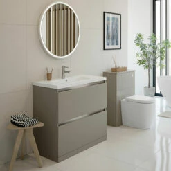 Signature Stockholm Back To Wall WC Toilet Unit 600mm Wide - Latte -HEATANDPLUMB Sales signature stockholm bathroom furniture dift1886 2