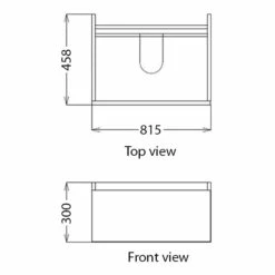 Signature Stockholm Wall Hung 1-Drawer Vanity Unit 815mm Wide - White Gloss