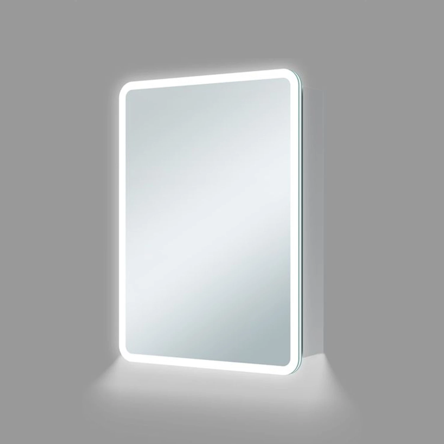 Signature Theo 1-Door LED Mirrored Bathroom Cabinet With Demister Pad 700mm H X 500mm W 4 Signature Theo 1-Door LED Mirrored Bathroom Cabinet With Demister Pad 700mm H X 500mm W - Image 2
