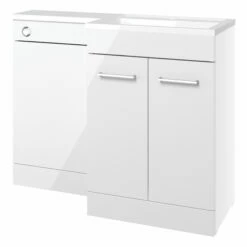 Signature Gothenburg RH Combination Unit With Polymarble Basin 1100mm Wide - White Gloss -HEATANDPLUMB Sales signature venosa bathroom furniture diftp2140