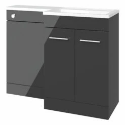 Signature Gothenburg RH Combination Unit With Polymarble Basin 1100mm Wide - Anthracite Gloss 6 Signature Gothenburg RH Combination Unit With Polymarble Basin 1100mm Wide - Anthracite Gloss -HEATANDPLUMB Sales signature venosa bathroom furniture diftp2144