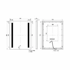 Signature Violet Front-Lit LED Bathroom Mirror With Demister Pad 800mm H X 600mm W
