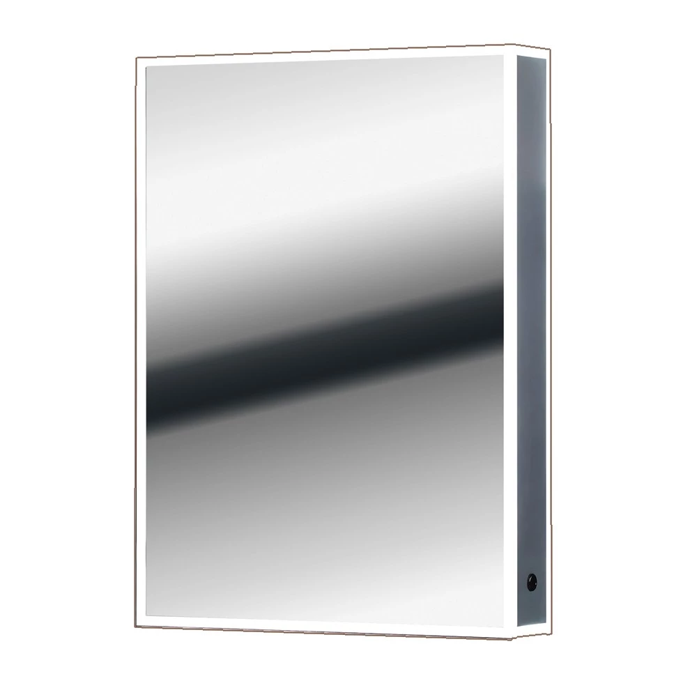 Delphi Berg 1-Door Mirrored Bathroom Cabinet 725mm H X 525mm W - Aluminium 3 Delphi Berg 1-Door Mirrored Bathroom Cabinet 725mm H X 525mm W - Aluminium