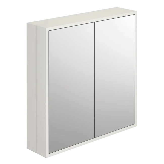 Delphi Henbury 2-Door Mirrored Bathroom Cabinet 800mm H X 800mm W - Country White 5 Delphi Henbury 2-Door Mirrored Bathroom Cabinet 800mm H X 800mm W - Country White - Image 3