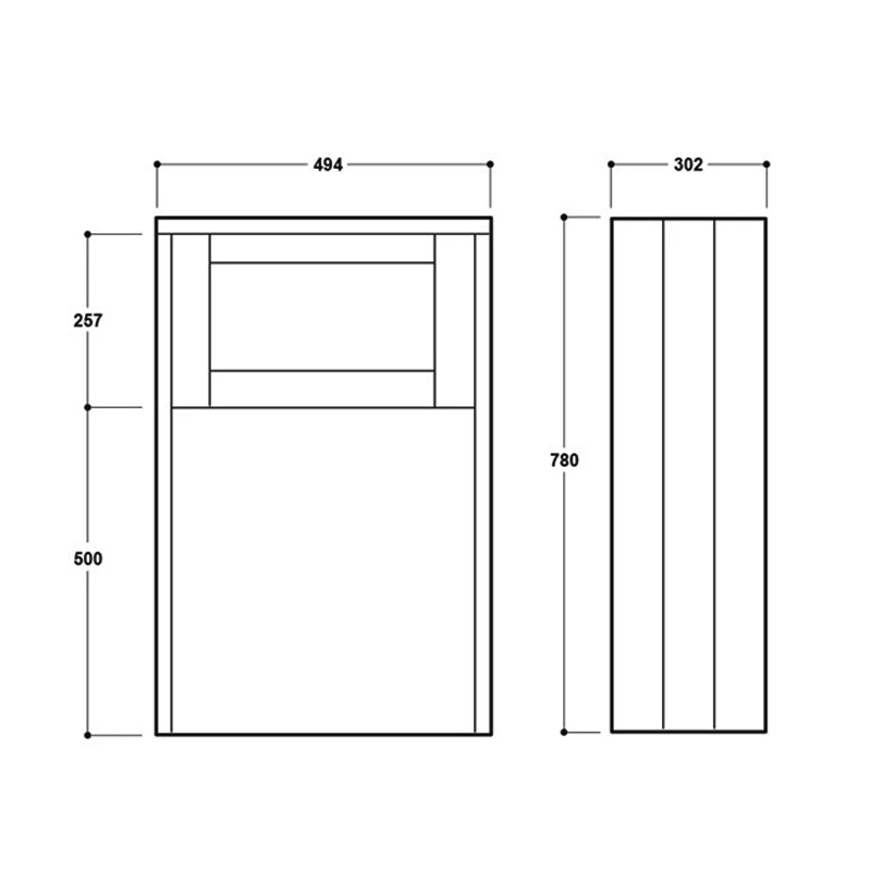 Delphi Henbury Back To Wall WC Unit 500mm Wide - Country White 4 Delphi Henbury Back To Wall WC Unit 500mm Wide - Country White - Image 2