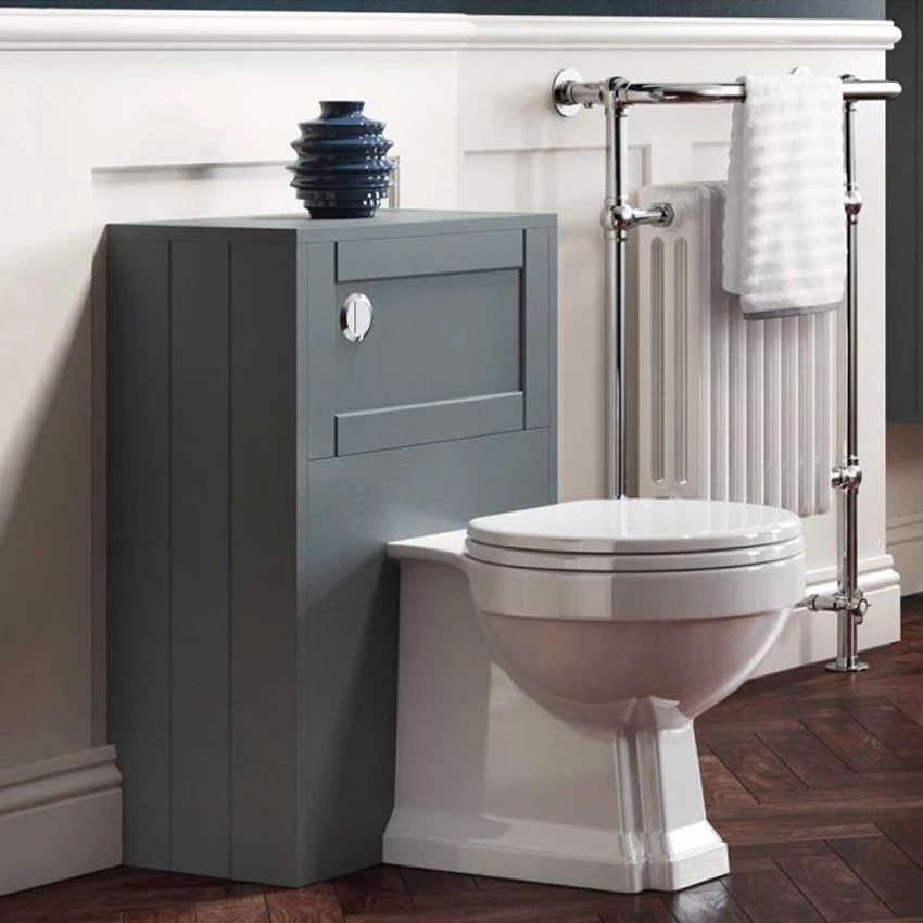 Delphi Henbury Back To Wall WC Unit 500mm Wide - Grey 4 Delphi Henbury Back To Wall WC Unit 500mm Wide - Grey - Image 2