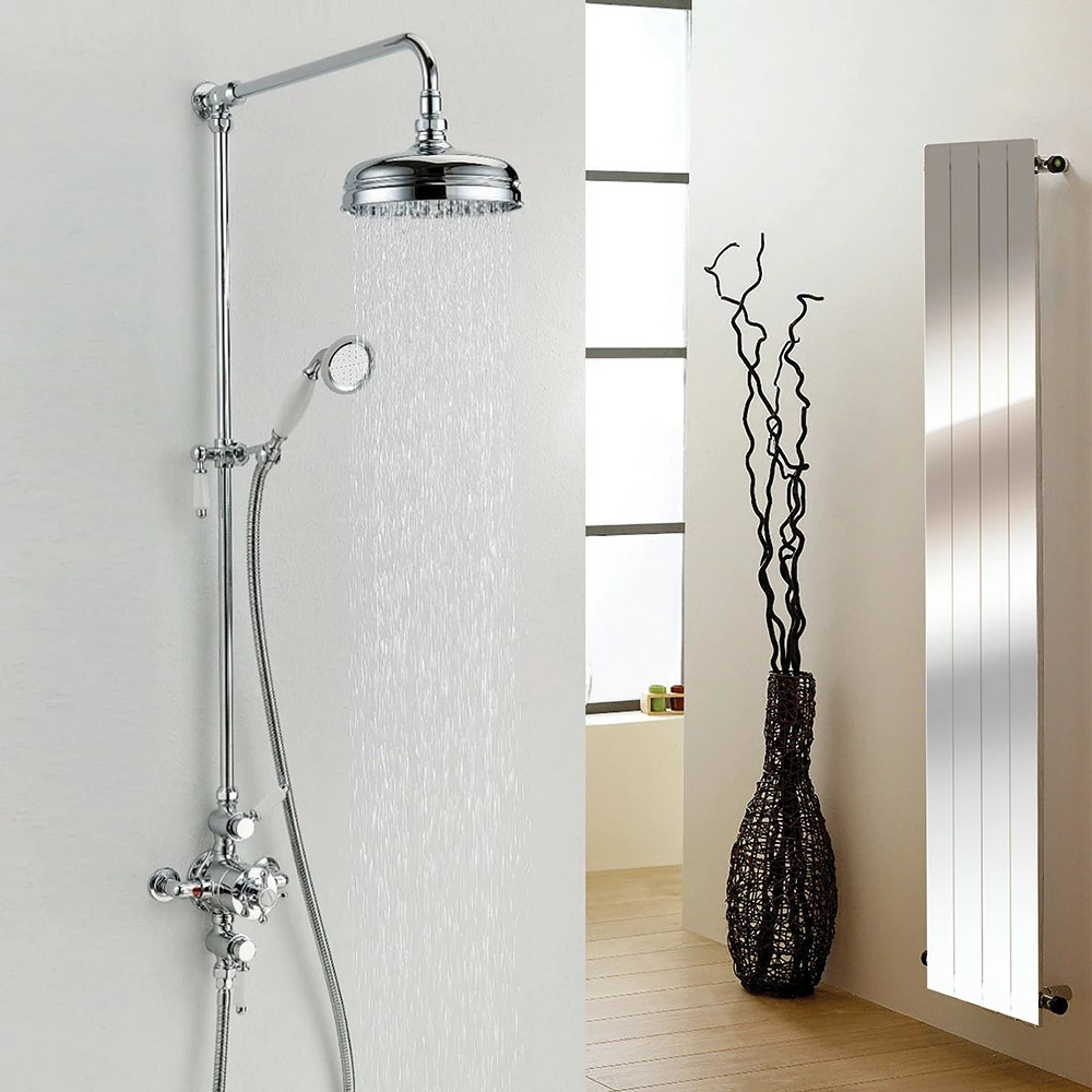 Delphi Henbury Exposed Mixer Shower With Rigid Riser Shower Kit And Fixed Head - Chrome 4 Delphi Henbury Exposed Mixer Shower With Rigid Riser Shower Kit And Fixed Head - Chrome - Image 2