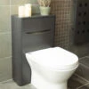 Delphi Kiev Back To Wall WC Unit 500mm Wide - Grey Matt 2 Delphi Kiev Back To Wall WC Unit 500mm Wide - Grey Matt -HEATANDPLUMB Sales synergy kiev bathroom furniture sy kie02 1