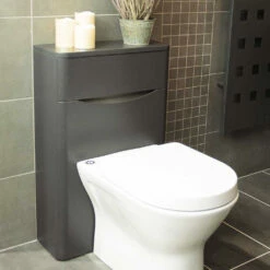 Delphi Kiev Back To Wall WC Unit 500mm Wide - Grey Matt