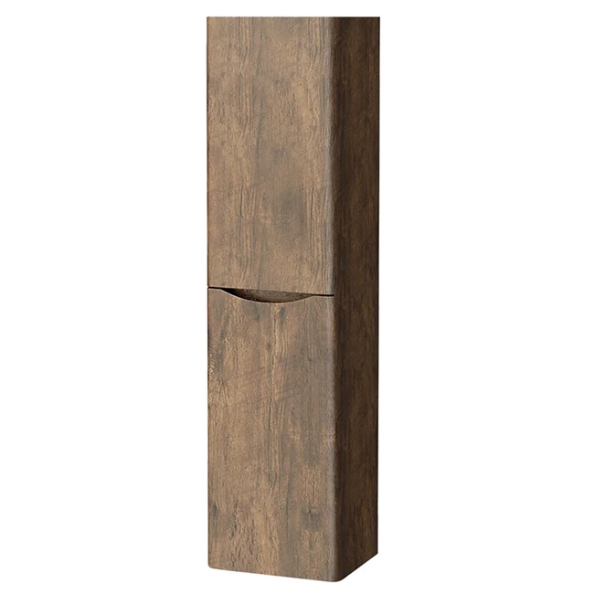 Delphi Kiev Wall Hung 2-Door Tall Unit 400mm Wide - Dark Wood 3 Delphi Kiev Wall Hung 2-Door Tall Unit 400mm Wide - Dark Wood