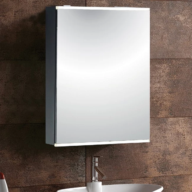 Delphi Virgo Alu Mirrored Bathroom Cabinet With Demister Pad And Shaver Socket 700mm H X 500mm W 4 Delphi Virgo Alu Mirrored Bathroom Cabinet With Demister Pad And Shaver Socket 700mm H X 500mm W - Image 2